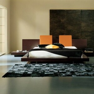 Holz Bett Rahmen wiederverwendbare Materialien Teppich Design