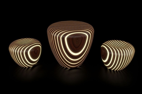Holz Sitzgruppe Design-Integriertes led-licht
