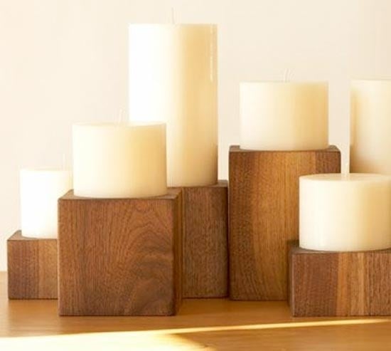 Kerzenhalter Design Walnuss-Holz zertifiziert