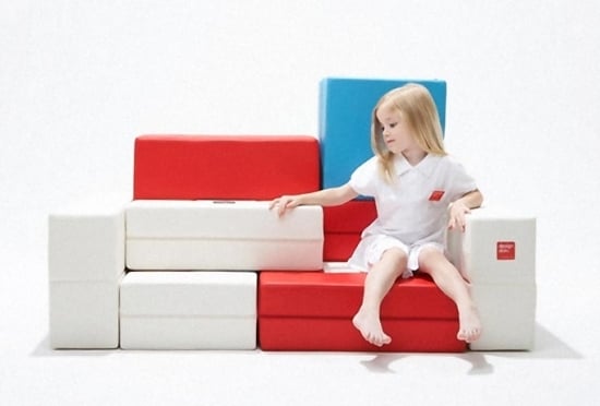 Komfortable Sitzmöbel Kinder-modulare Gestaltung leicht aufbauen