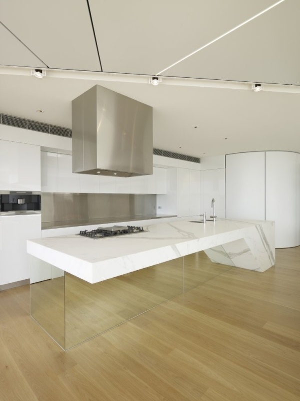Küche Design minimalistisch-Holzboden Belag