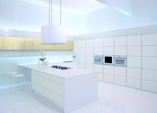Küche minimalistisch Moderne-Einrichtung Pendelleuchten Design