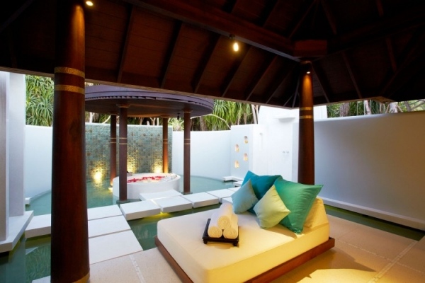 Luxus Villa Resort Spa Malediven Terrasse-Überdachung