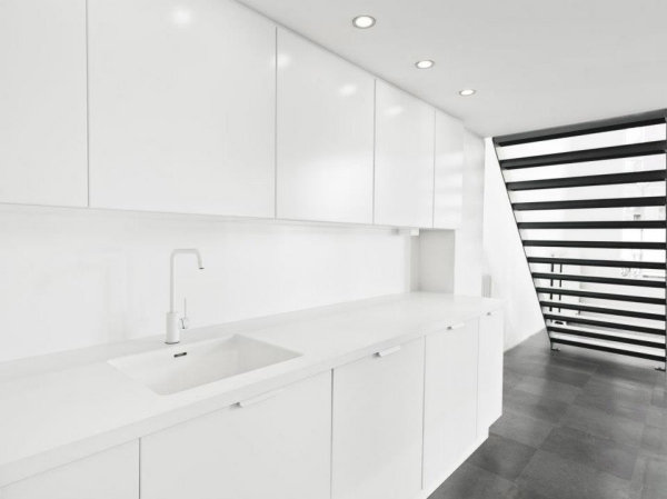 Minimalismus Innen design-Küchenmöbel weiß