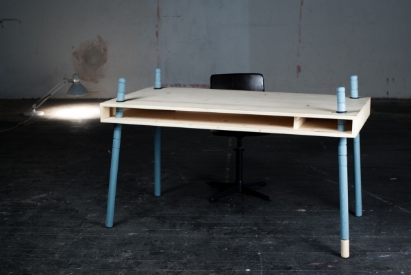 Modern Schreibtisch Kinder Caspar Design-Holzplatte