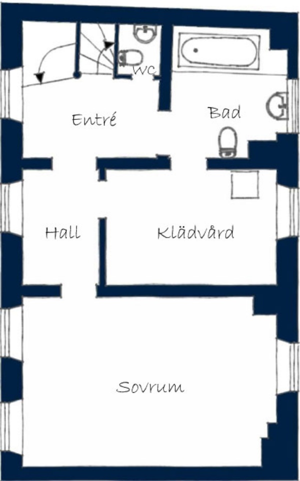 Dachwohnung stockholm grundriss plan