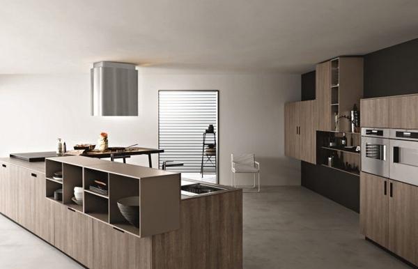 Moderne minimalistische Küche-Holzfronten Design