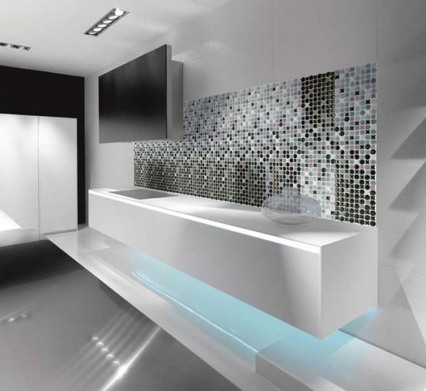 Mosaik Fliesen Badezimmer Design-Edel romantisch-verspielt