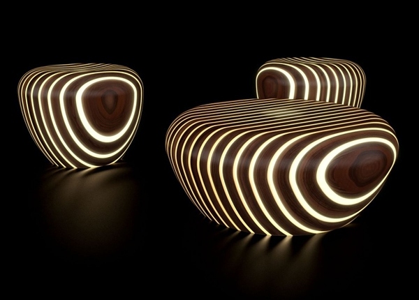 Möbel Design integrierte Led-leuchten RGB