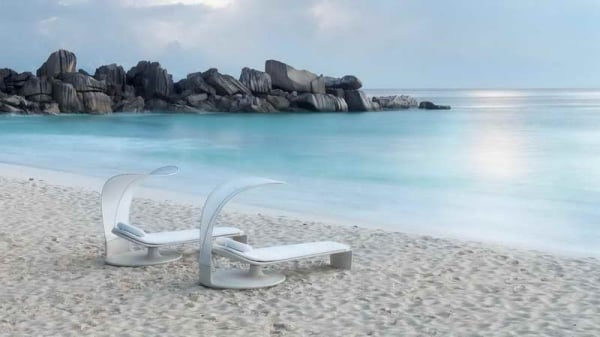 Möbeldesign Lounge Outdoor Dedon Sonnen liege-Sonnenschutz