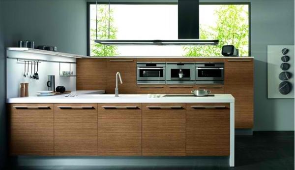 Offene Küche Holz Massiv-modernes Design Ausstattung Ideen