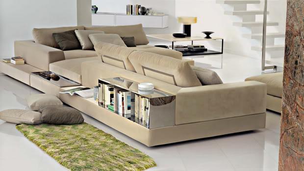 PLAT sofa design beige regalen Arketipo