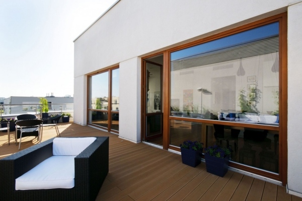 Penthaus Wohnung Deck Rattan-Outdoor Lounge-Set
