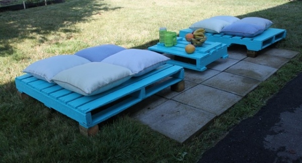 Picknick Möbel Blau gefärbt-Kissen Sitzsack