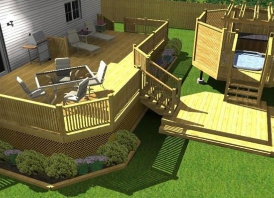 Raumplaner 3d Garten Deck Landschaft-Design