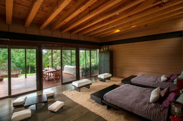 Schlafzimmer Wald Holz Terrasse