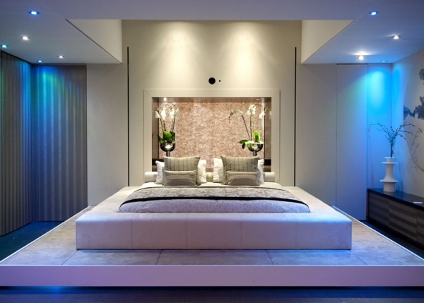 Schlafzimmer Podest Deckenleuchte-Wandleuchte integriert