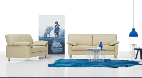 Sofa Set trendige Farben  Schaggy Teppich