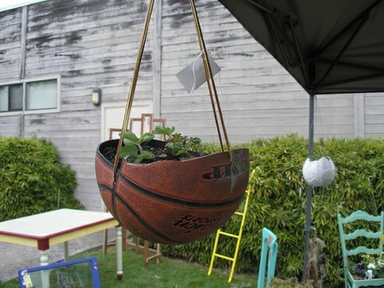 Upcycling Garten Ideen Basketball kostengünstige Ideen