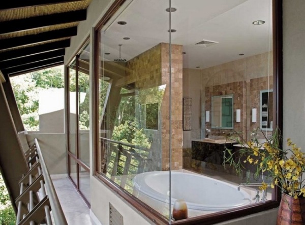 Verglaste Wände Bad Design-modern Luxus Villa