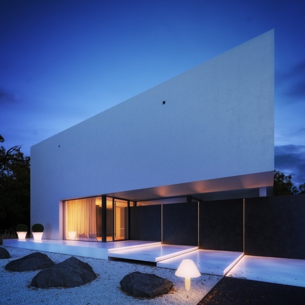 Visualisation Haus Modern Black-White Nowak Michal