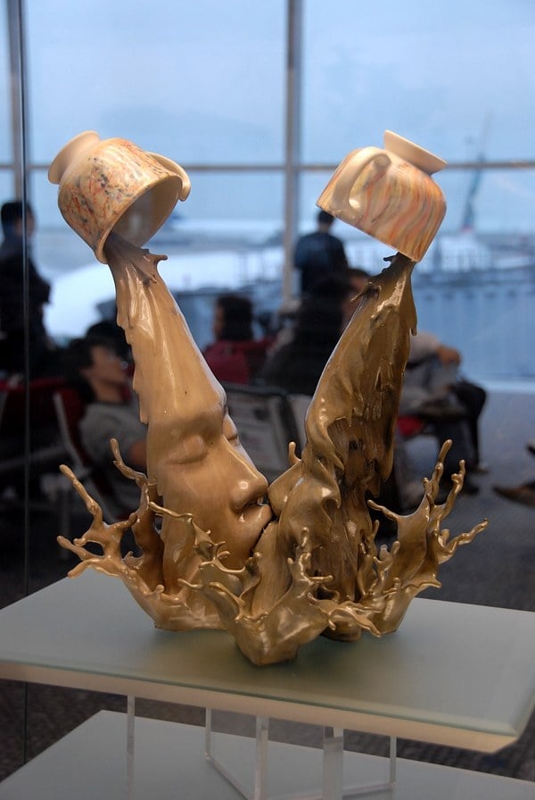 Yuanyang Skulptur moderne Kunst-Johnson Tsang Metall