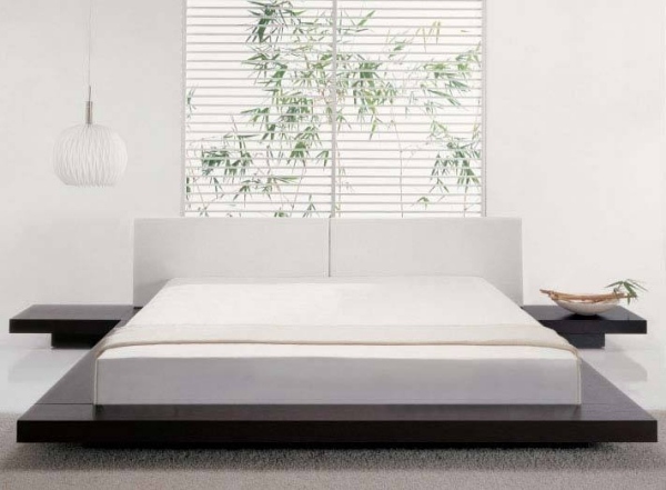 bambus deko minimalismus ideen für weißes schlafzimmer