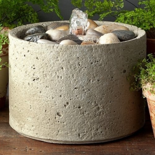 betonkübel rund minimalismus im designer gartenbrunnen