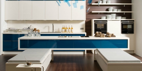 blaue farbakzente modernes küchen design von nolte