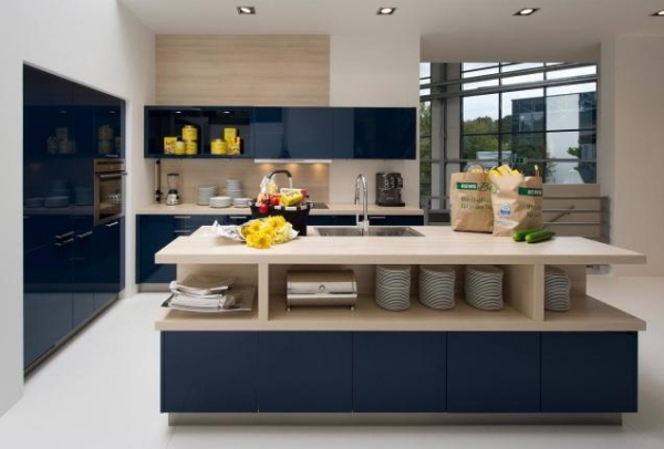 dunkelblau motive modernes küchen design von nolte