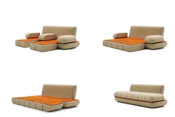dynamic life faltbar sofa design matali crasset
