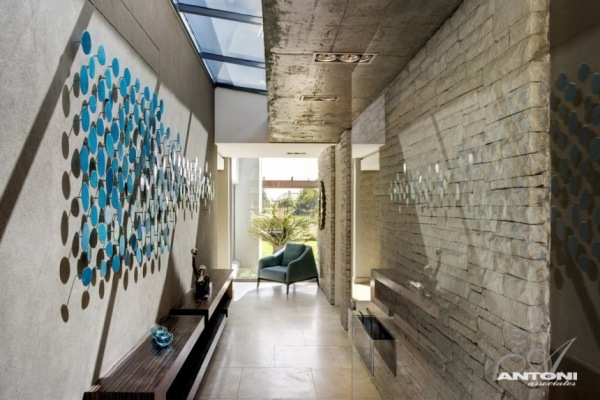 glaswand korridor moderne wohnung design in cape town