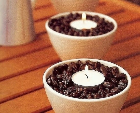 kaffee teelichter deko ideen für kerzenhalter selbermachen