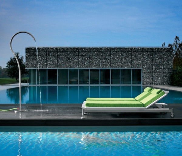 Edelstahl Dusche Pool Garten Gestaltung Sommerspaß