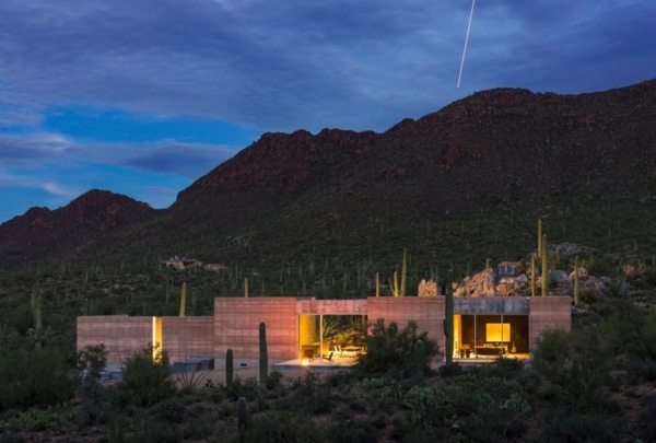 modernes Haus Arizona Bleuchtung Fassade 
