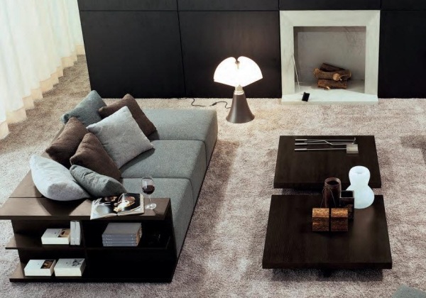 modulare sofa designs mit integrierten regalen holz Acamdivani