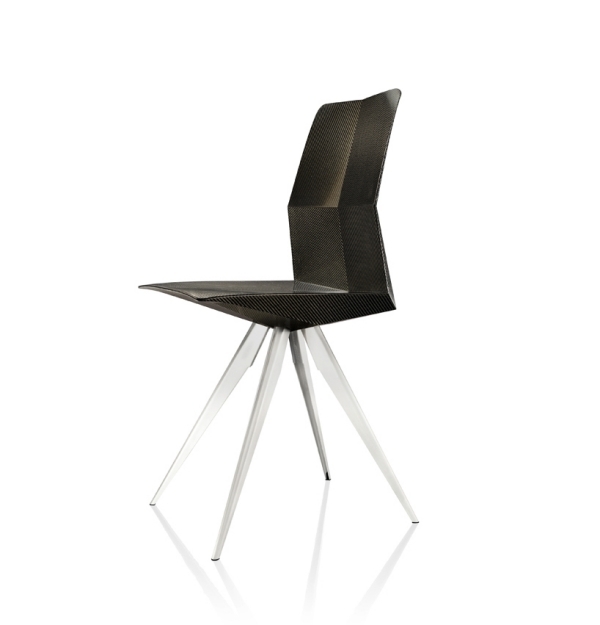 r18 innovativer stuhl schwarz kohlenfasern leichtbau design