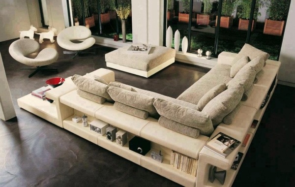 roche boboa sofa integrierten regalen hinten design