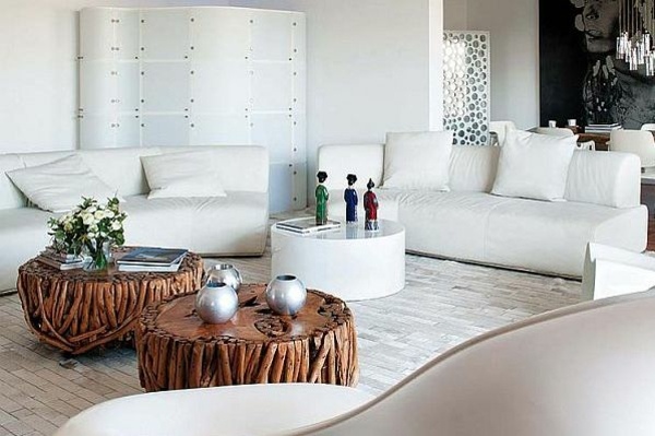 Design weiße Polster Möbel Sofa Set