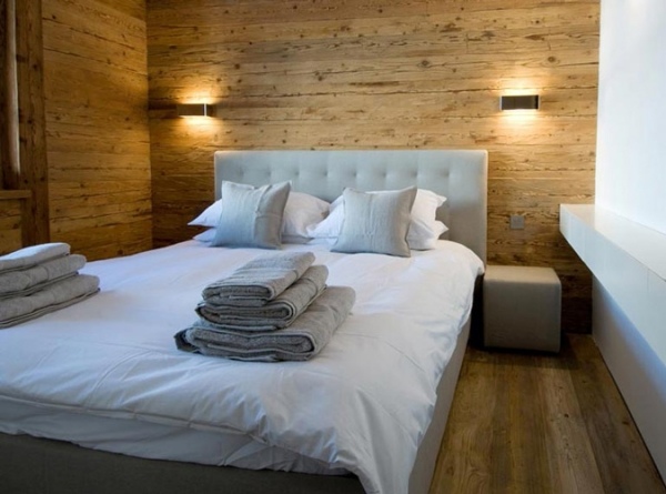 schlafzimmer naturholz ideen für wandverkleidung holz