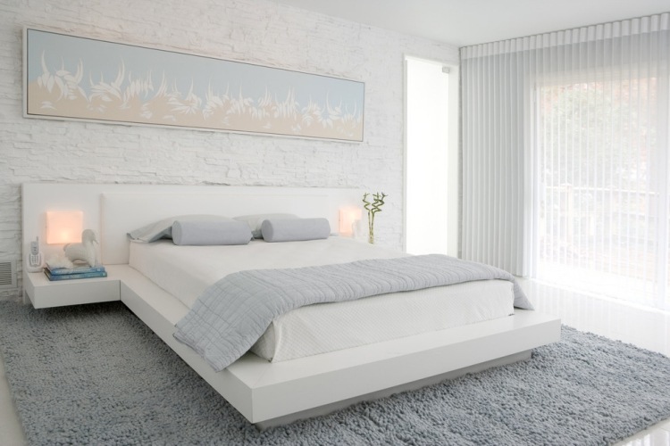 schlafzimmer-weiss-modern-verblendsteine-textur-graue-akzente