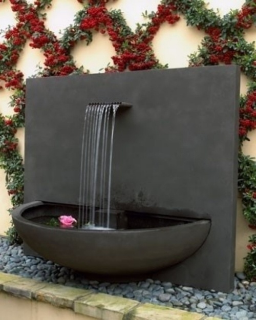 schlichtes modell minimalismus im gartenbrunnen design