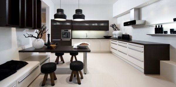 schwarz weiß kombi moderne designer küchen von nolte