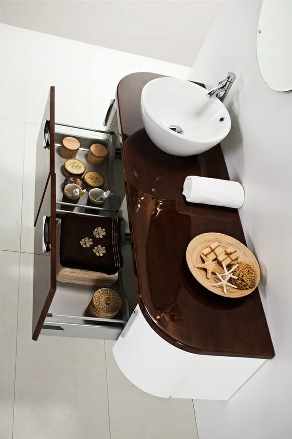 stilvoller Waschbecken Unterschrank hängend moderne Badmöbel Accessoires