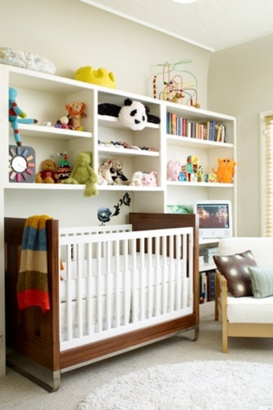 wandregale weiß ideen für kleines babyzimmer einrichten