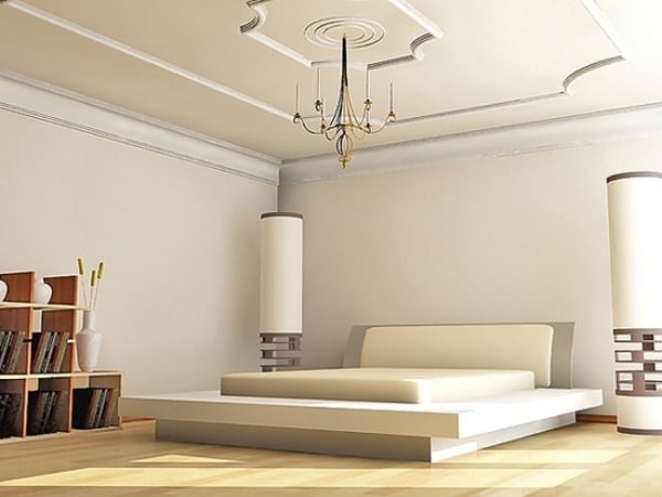 warme farben minimalismus ideen für schlafzimmer in weiß
