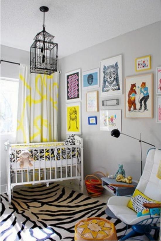zebra teppich ideen für kleines babyzimmer einrichten
