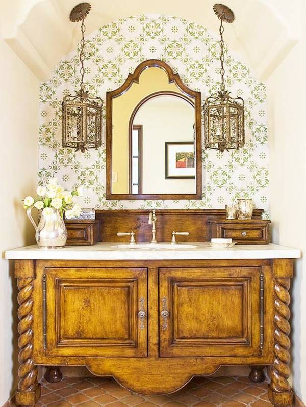 Badezimmer marokkanischer Stil gestalten Lampe orientalisch