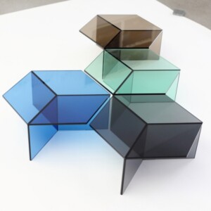 Beistelltische Glas Illusionseffekte schaffen Tischdesign