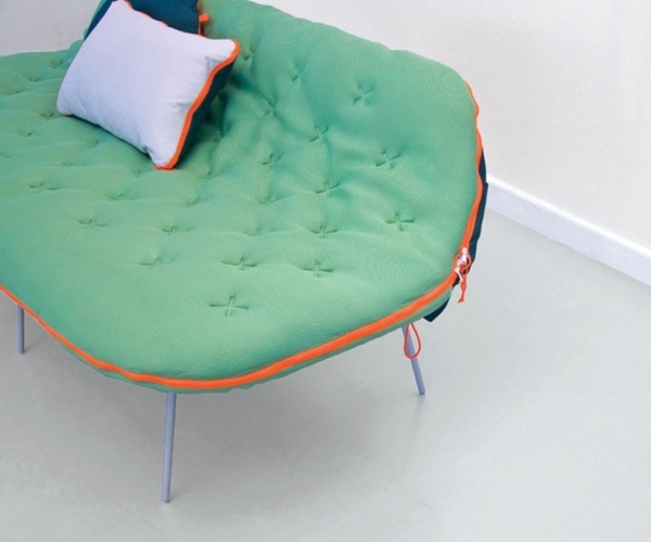 Bettsofa Grün-polster modernes Design Hornig